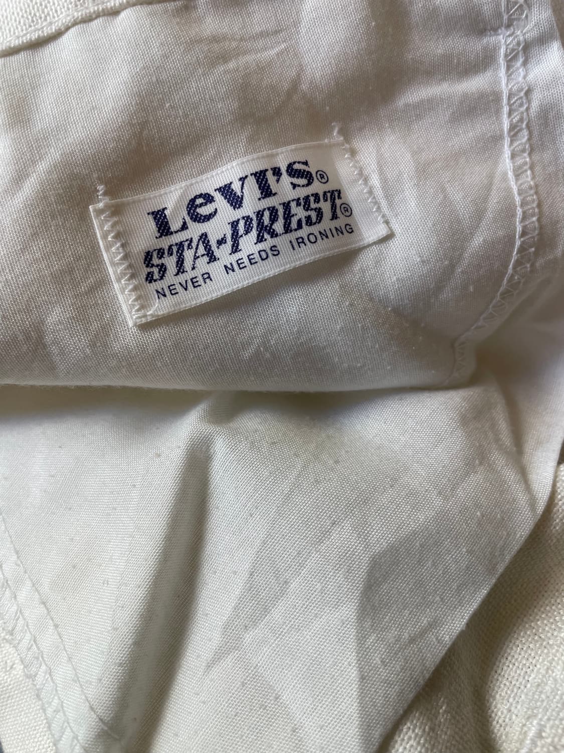 80s Levi’s STA-PREST White Bootcut Pants 상품이미지10