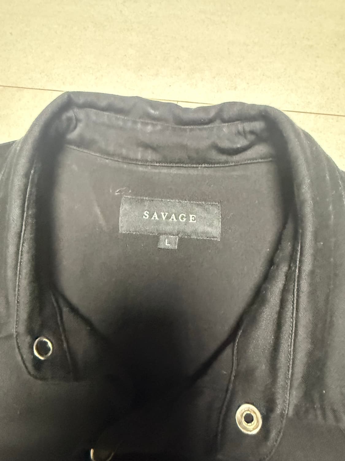 세비지 웨스턴 셔츠 블랙 라지사이즈 상품이미지2