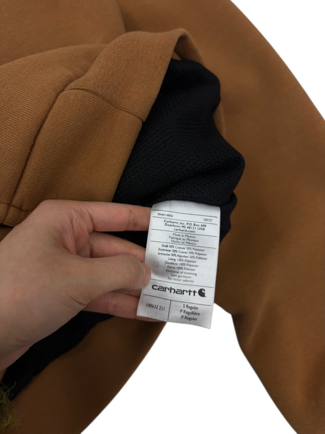 칼하트 써멀 후드집업 브라운 된장색 (S~XL) 상품이미지8