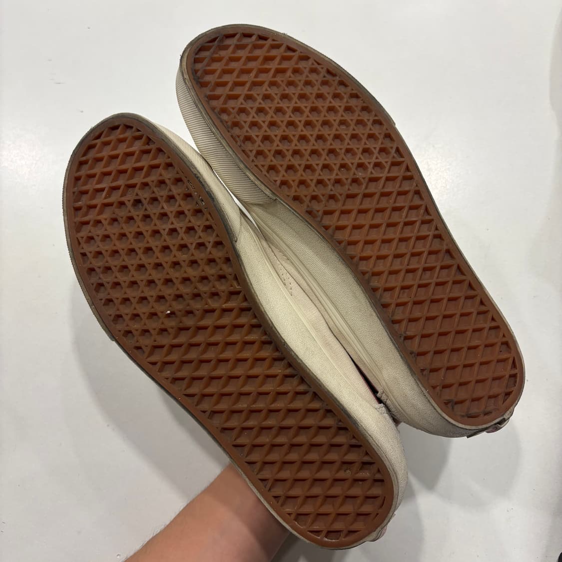 [265] 반스 스타일 36 베이지/레드 스니커즈 상품이미지4