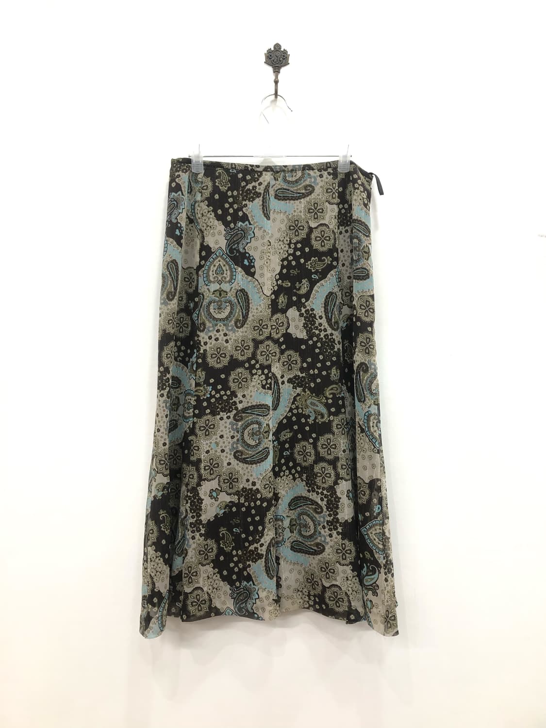 mint choco glitter pretzely pattern 롱스커트 상품이미지2