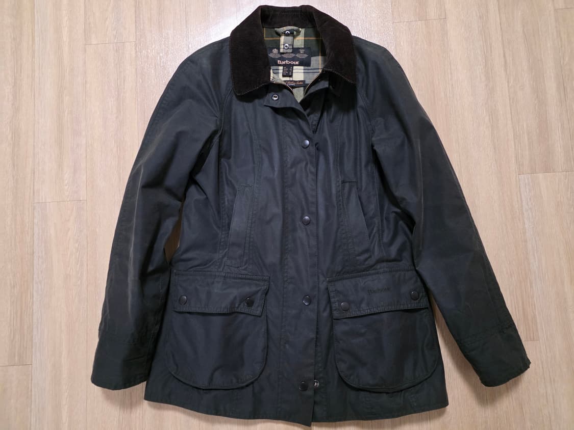 [새상품] 바버 왁스 자켓 세이지컬러 UK8 상품이미지1