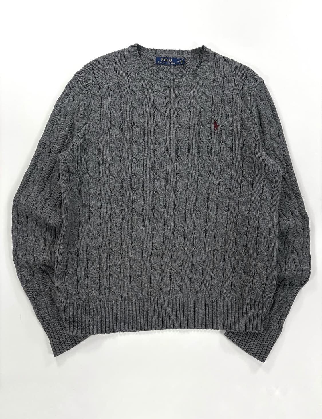 폴로 랄프로렌 그레이 꽈배기 니트   상품이미지1