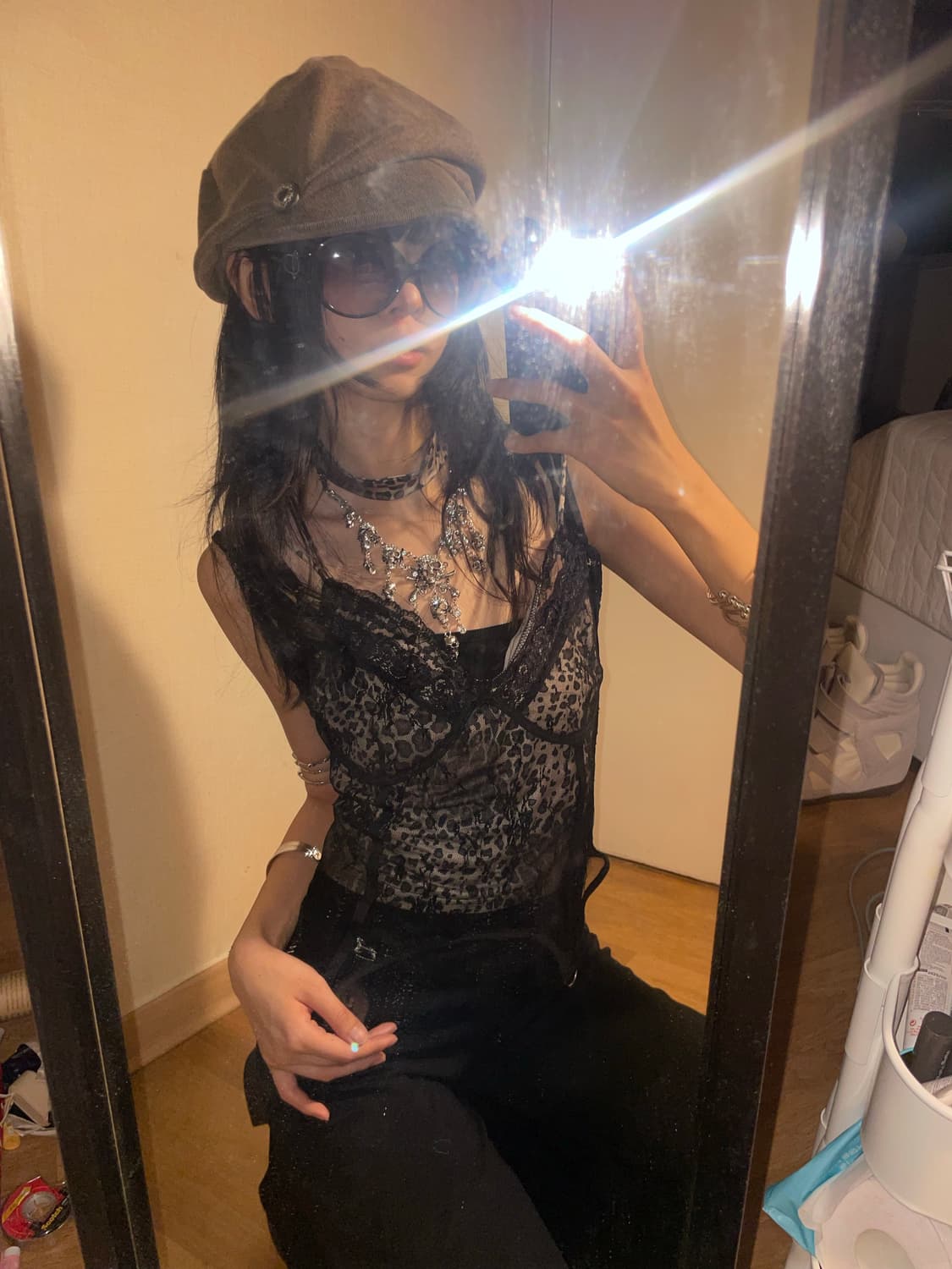 브라운 레오파드 슬립 스카프 set 상품이미지2