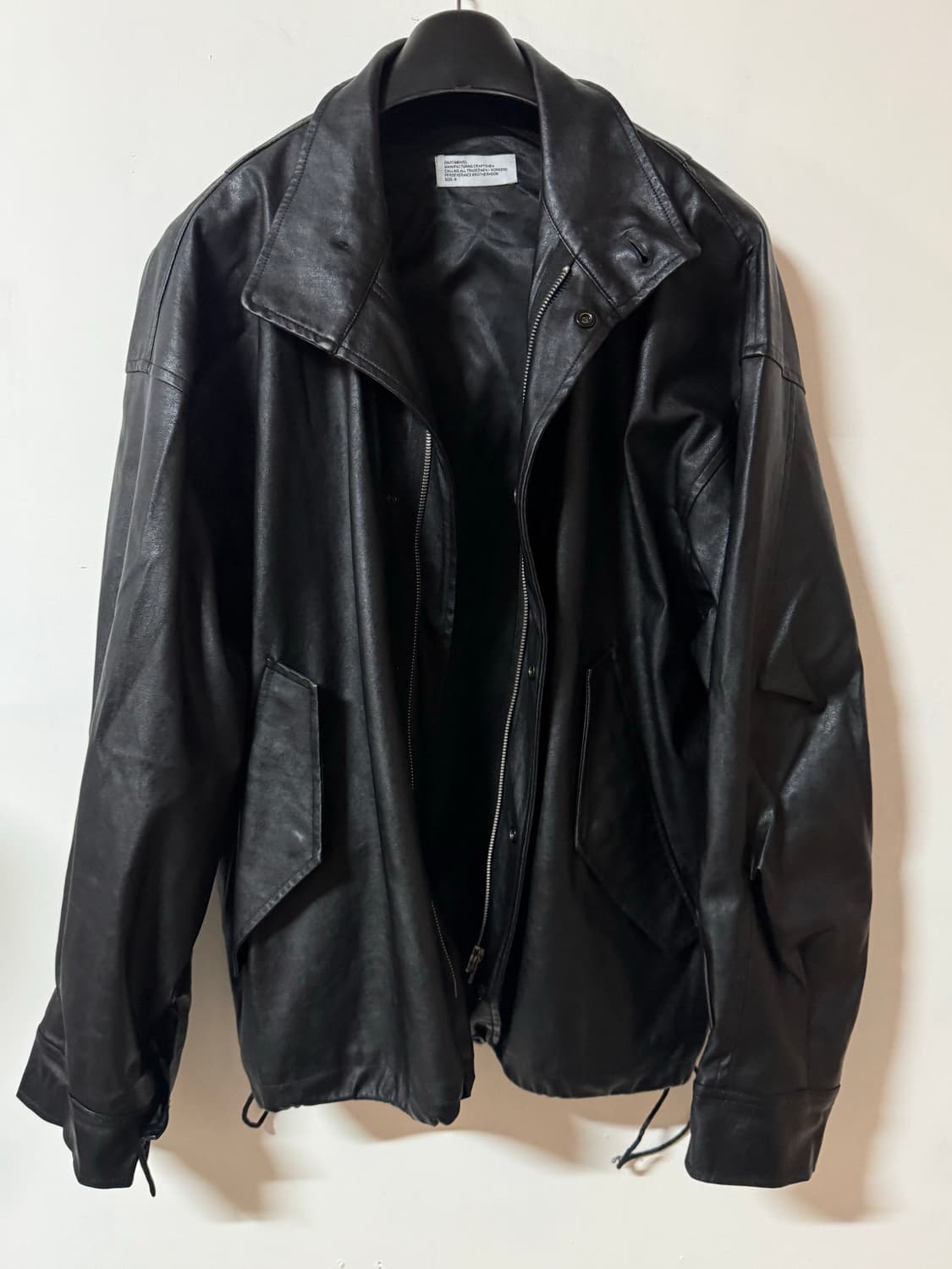 파르티멘토 오버핏 레더 자켓 블랙 M 상품이미지2