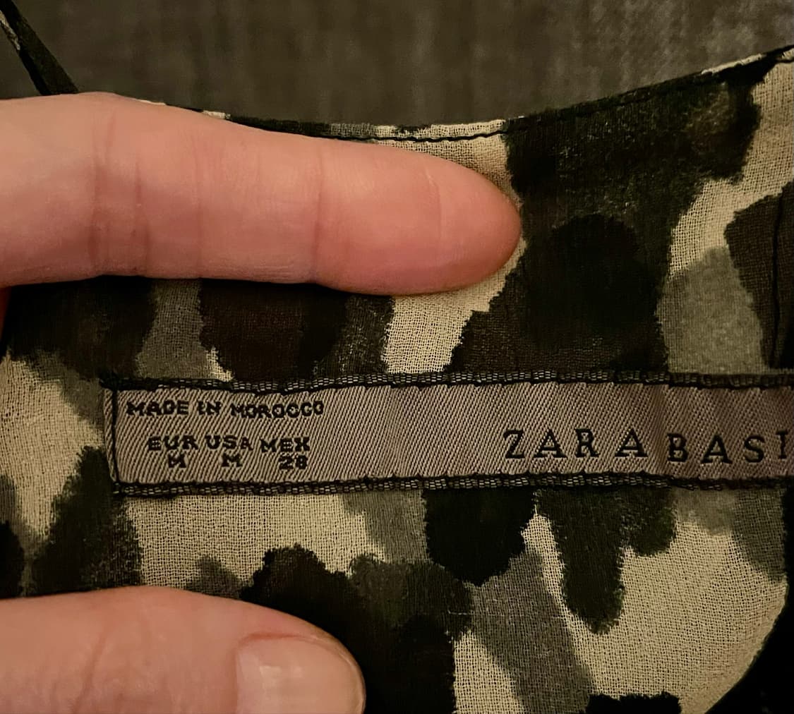 Zara 자라 베이직 레오파드 캉캉 뷔스티에 나시 (M) 상품이미지6