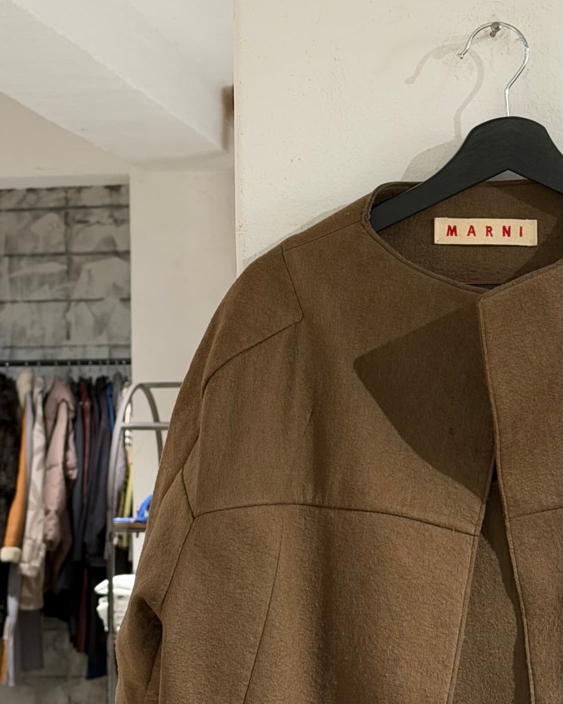 마르니 브라운 케이프 코트 상품이미지2