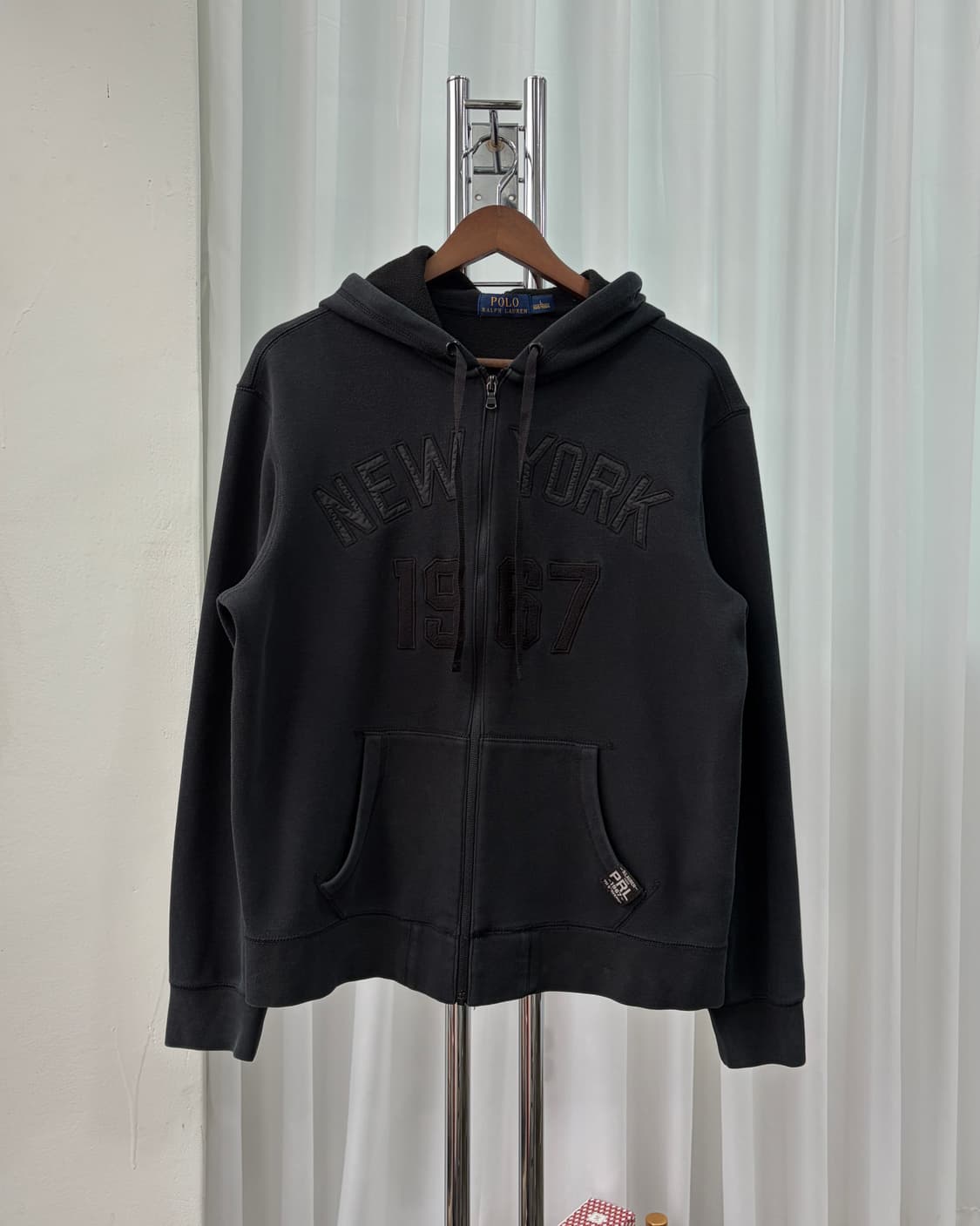 [L]폴로 랄프로렌 NEW YORK 블랙 후드집업 상품이미지3
