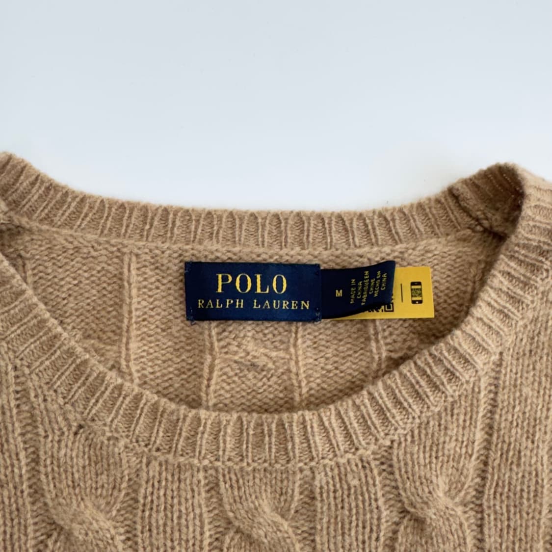 Polo 폴로 아이보리 포니 베이지 케이블 니트 상품이미지5