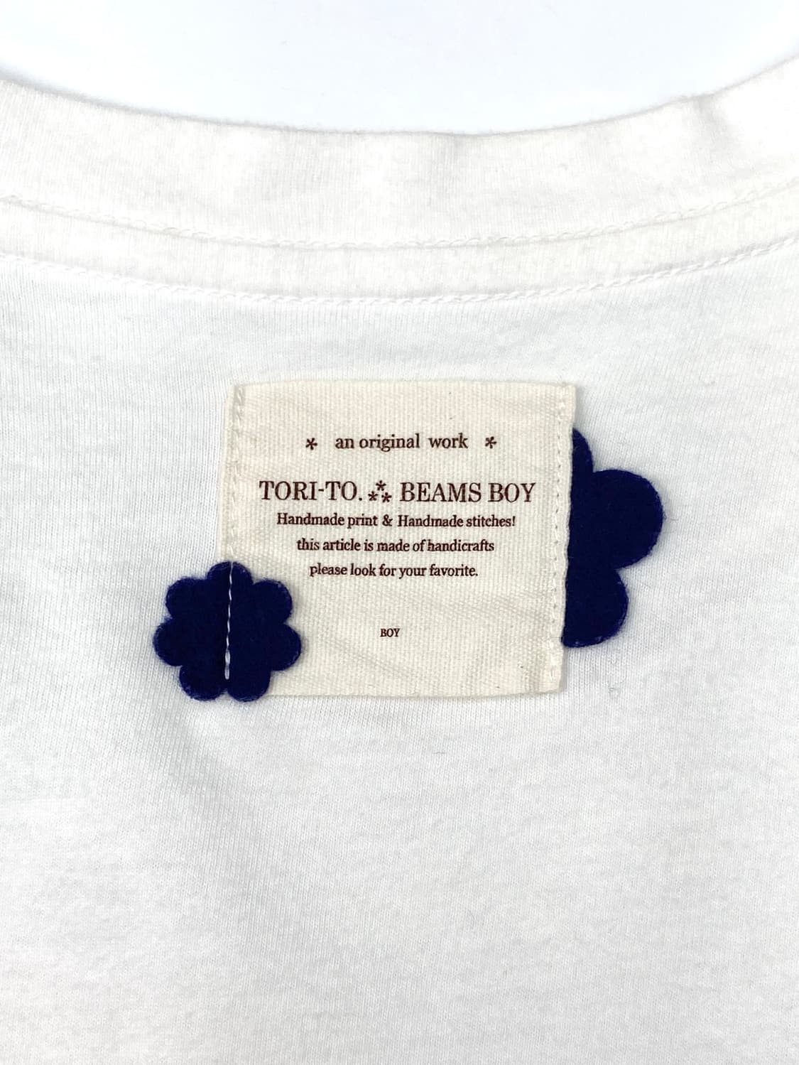 Beams x tori-to Patchwork T-Shirt 상품이미지4