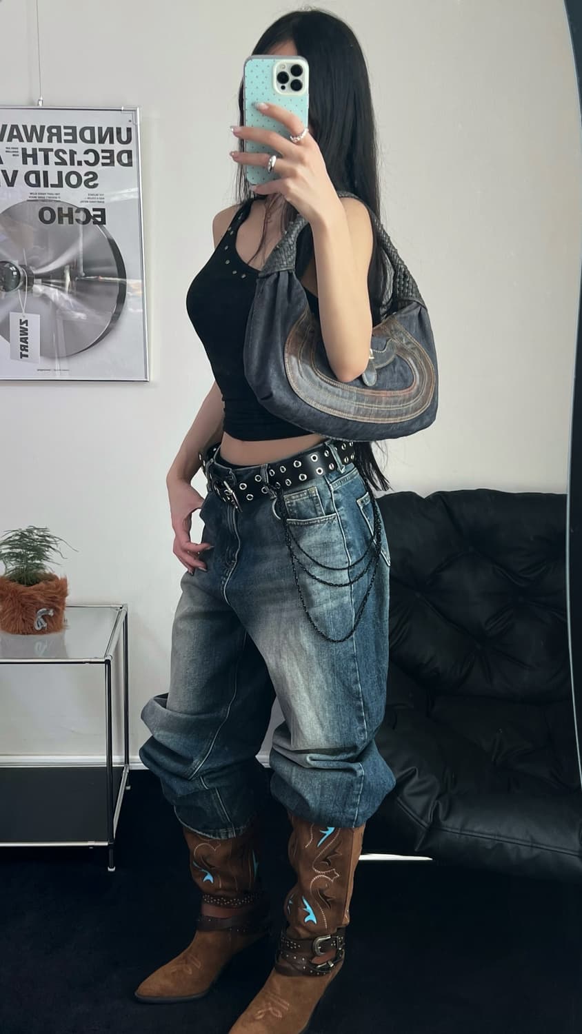 펜디 데님 스파이 미니 숄더백 상품이미지3