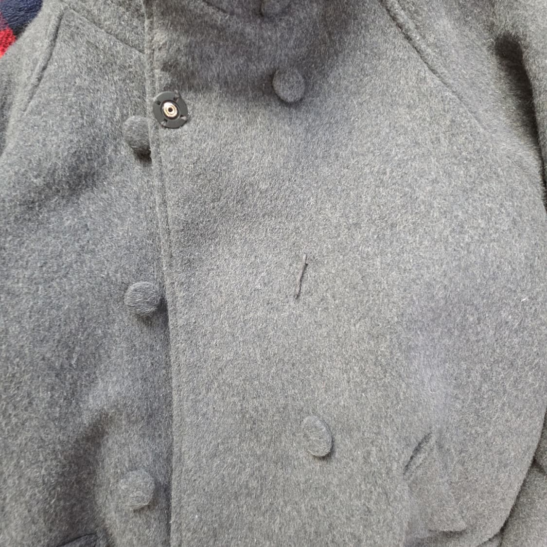 허그유어스킨 후드 하프코트 차콜 상품이미지4