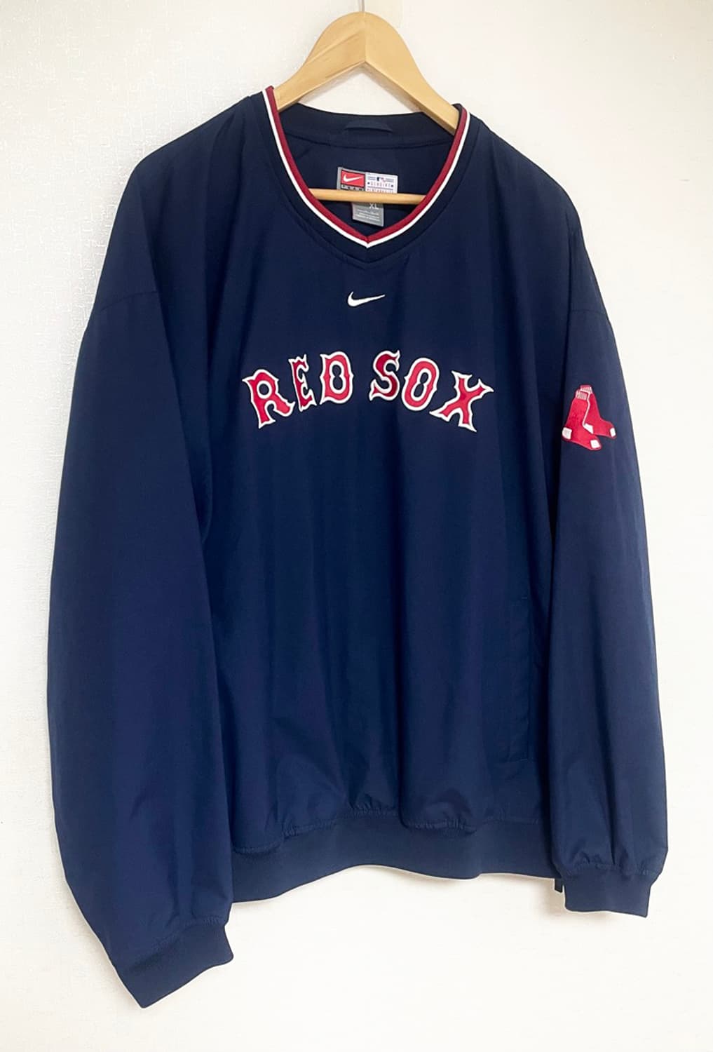 나이키 MLB 보스턴 레드삭스 풀오버 탑 네이비 상품이미지4