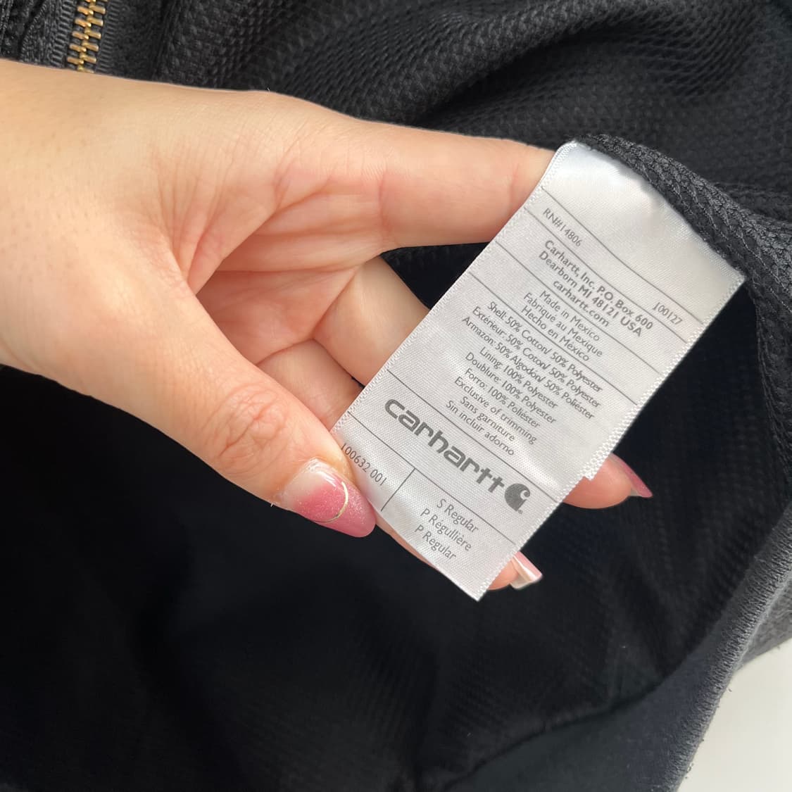 칼하트 레인 디펜서 미드나잇 블랙 써멀 후드집업 상품이미지7