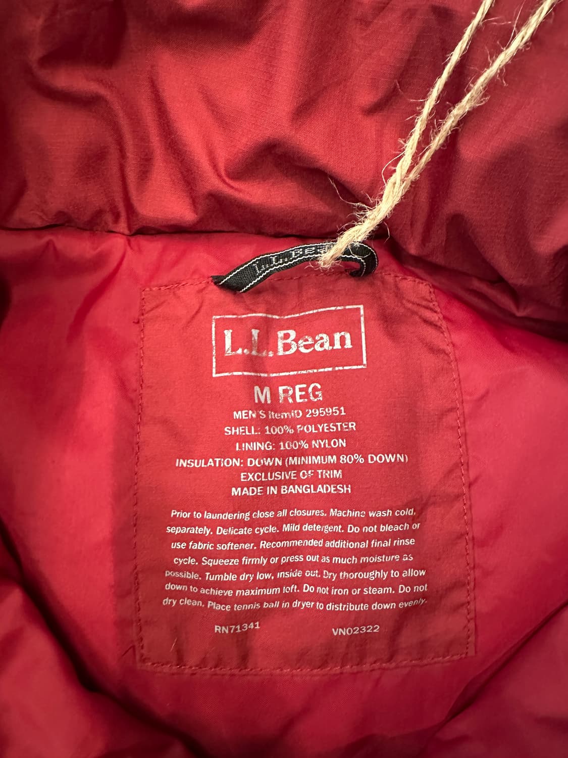 L.L.Bean DownTek 800-Fill 엘엘빈 다운 베스트 M 상품이미지6