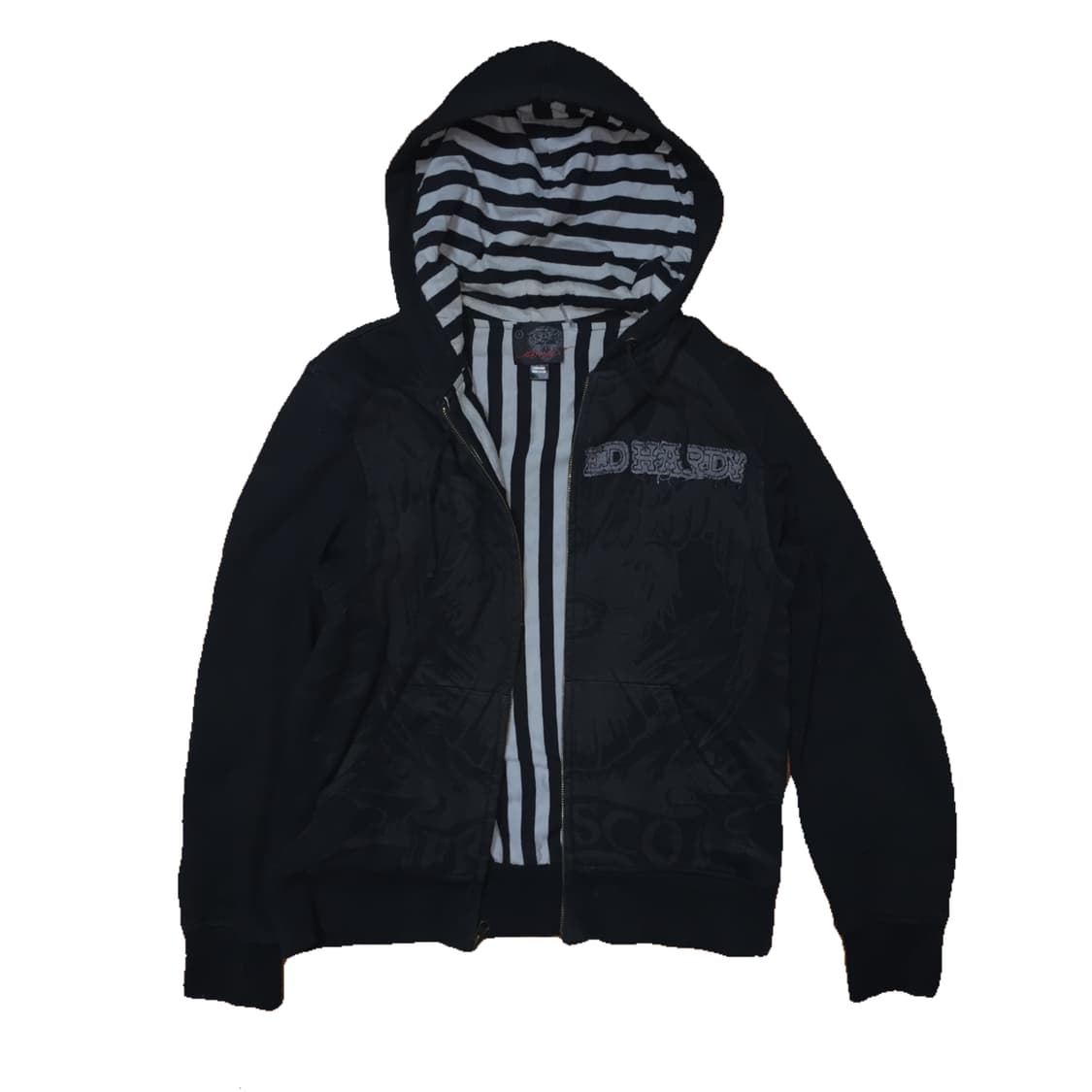 ED HARDY Rhinestone Skull Hoodie S 상품이미지4