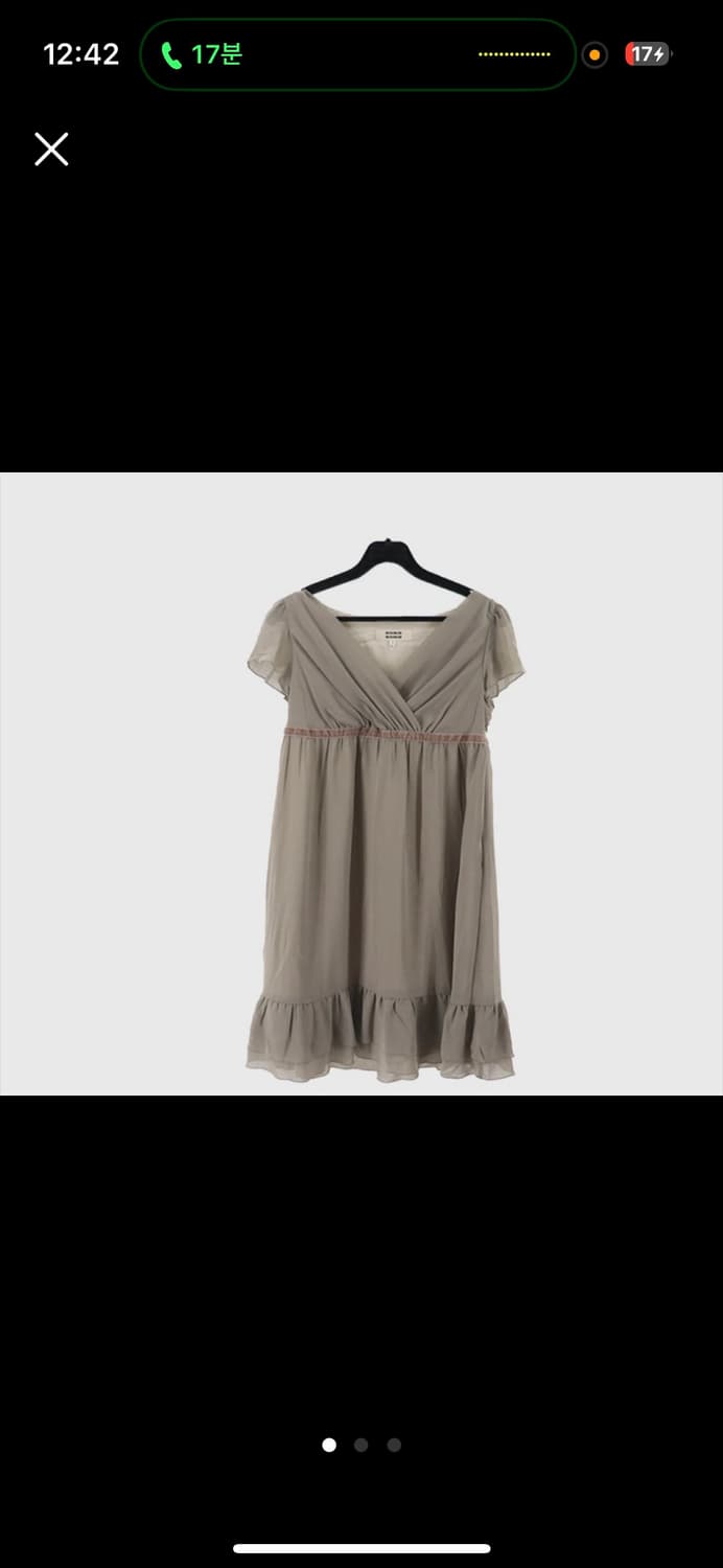 빈티지 프릴 쉬폰 미디 원피스  상품이미지1