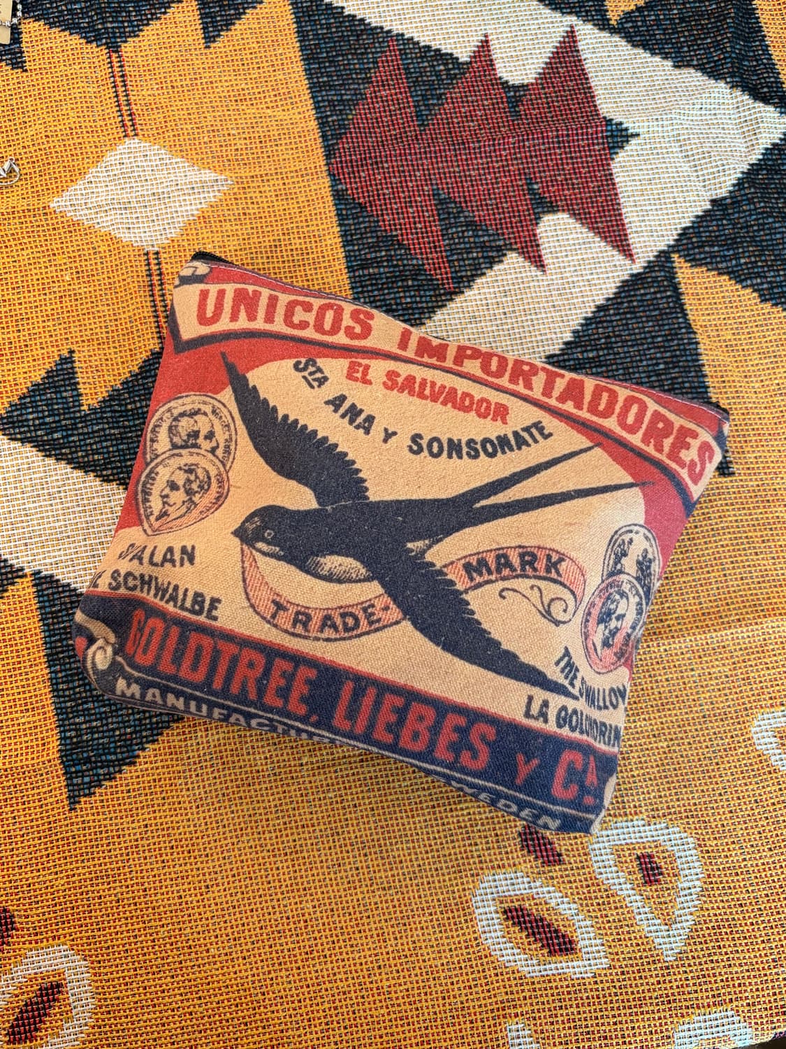 스왈로우 빈티지 프린트 파우치  상품이미지1