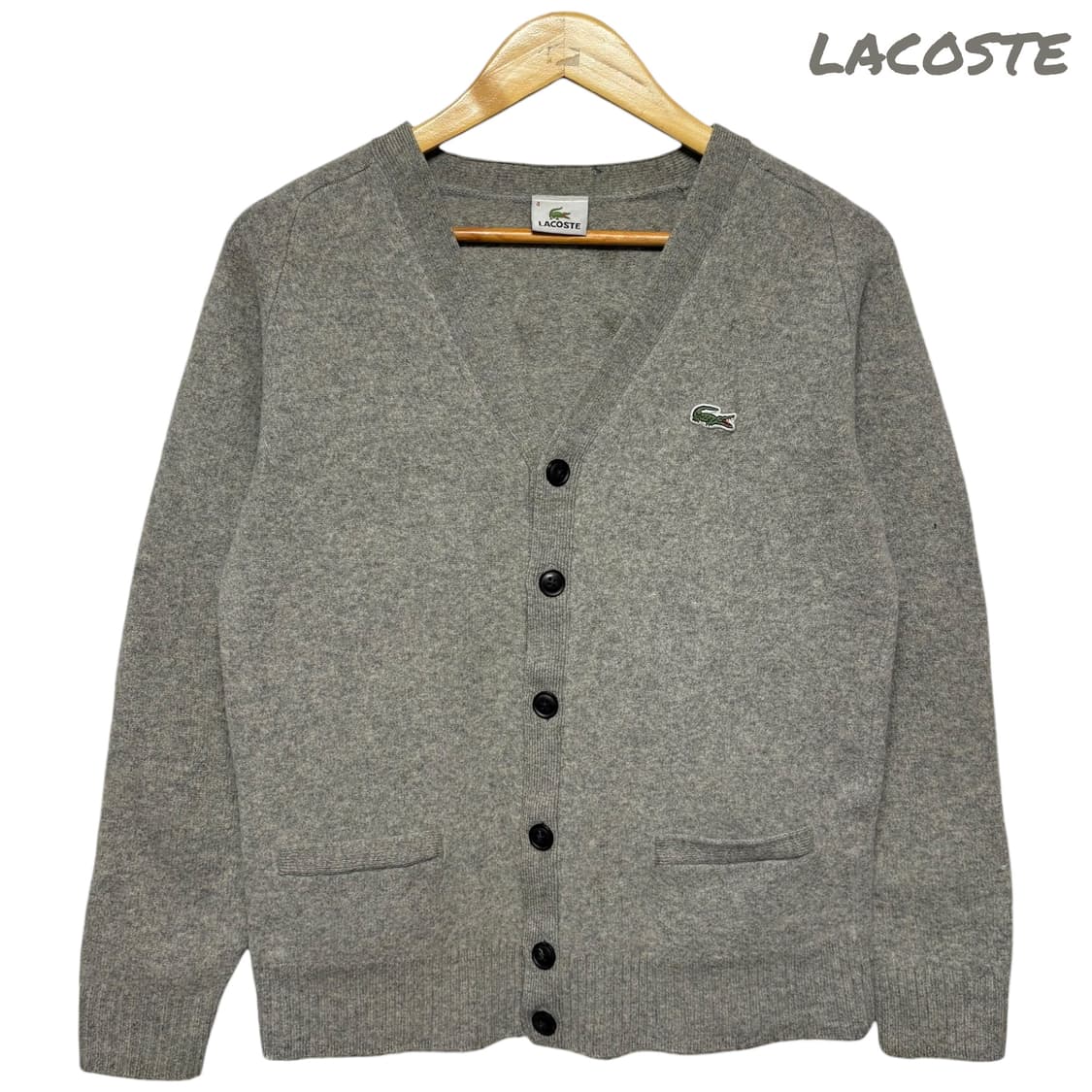 3763 라코스테 울 v넥 니트가디건 상품이미지1
