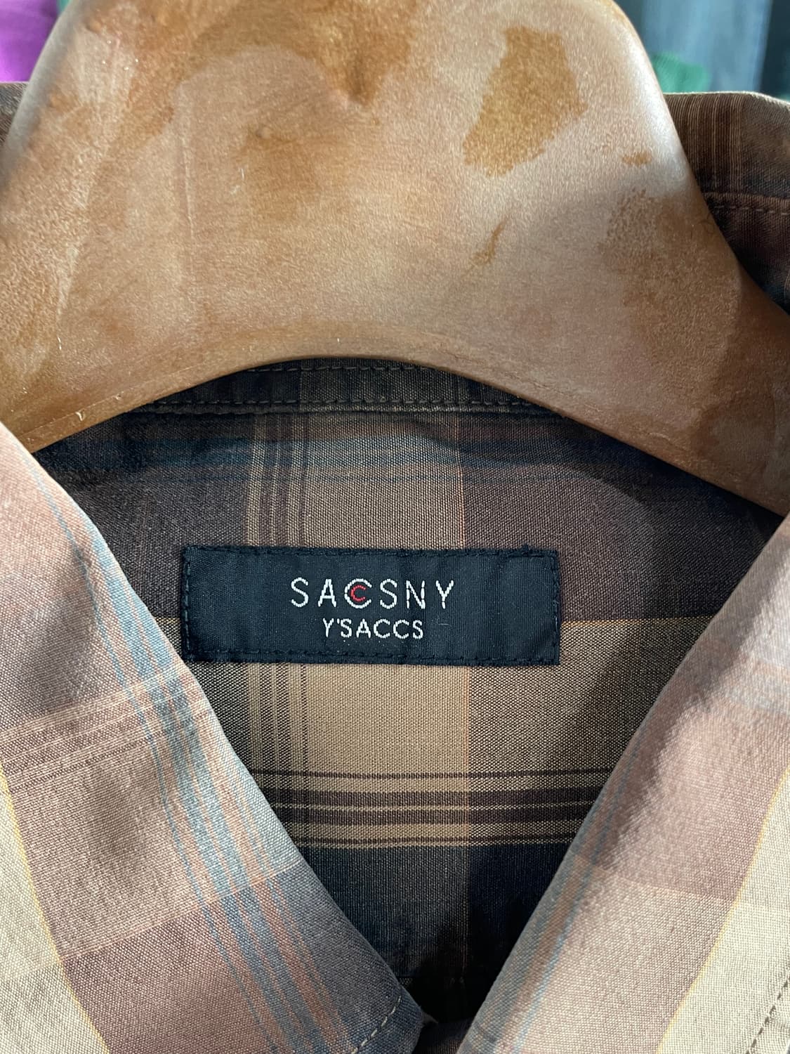SACSNY Y'SACCS 체크 반팔 셔츠 00s 상품이미지2