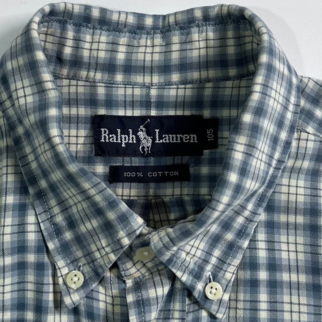 00s 폴로 블루 체크 셔츠 상품이미지4
