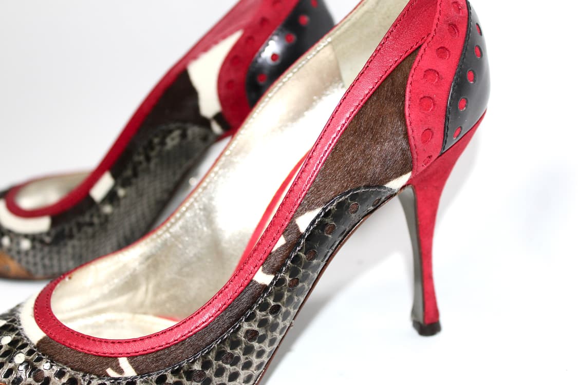 Dolce&Gabbana Multicolor Snakeskin Pumps 상품이미지6