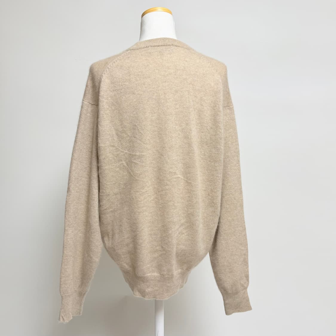 [캐시미어 100%] 오트밀 베이지 브이넥 니트 M 상품이미지3