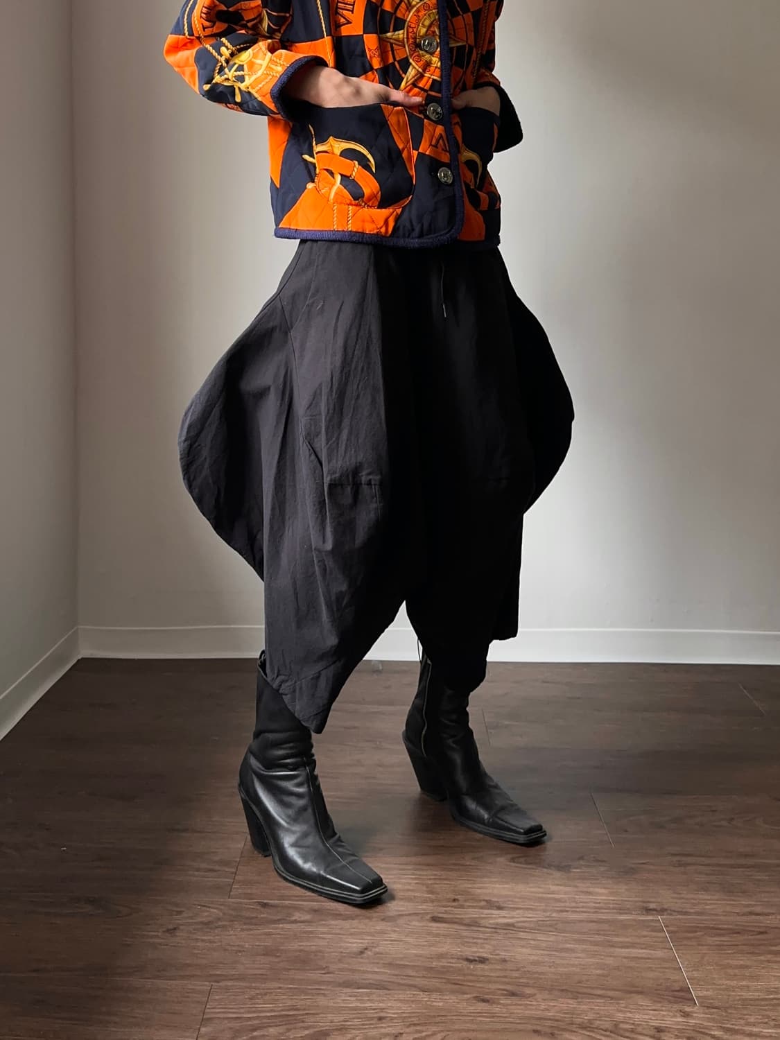 볼륨 커브드 사루엘 팬츠 상품이미지5