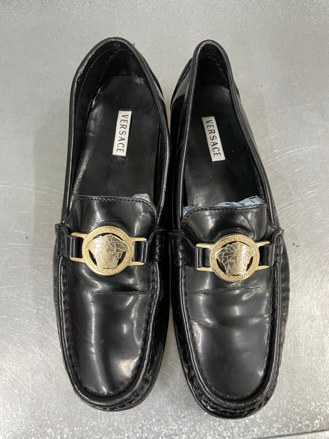 베르사체 메두사 레더 로퍼 EU37 상품이미지5