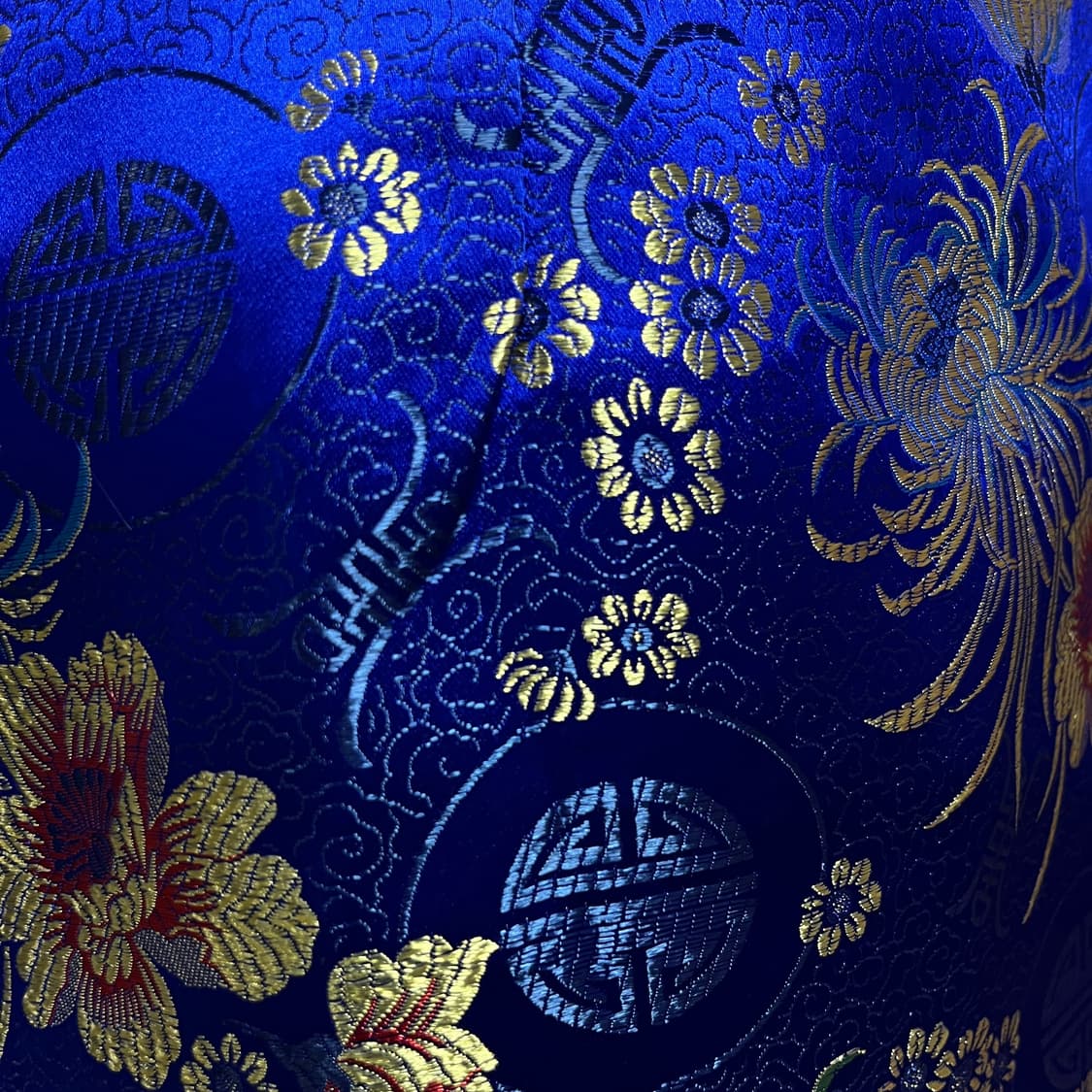 [Vintage] Royal Blue Gold Jacquard Qipao 상품이미지8