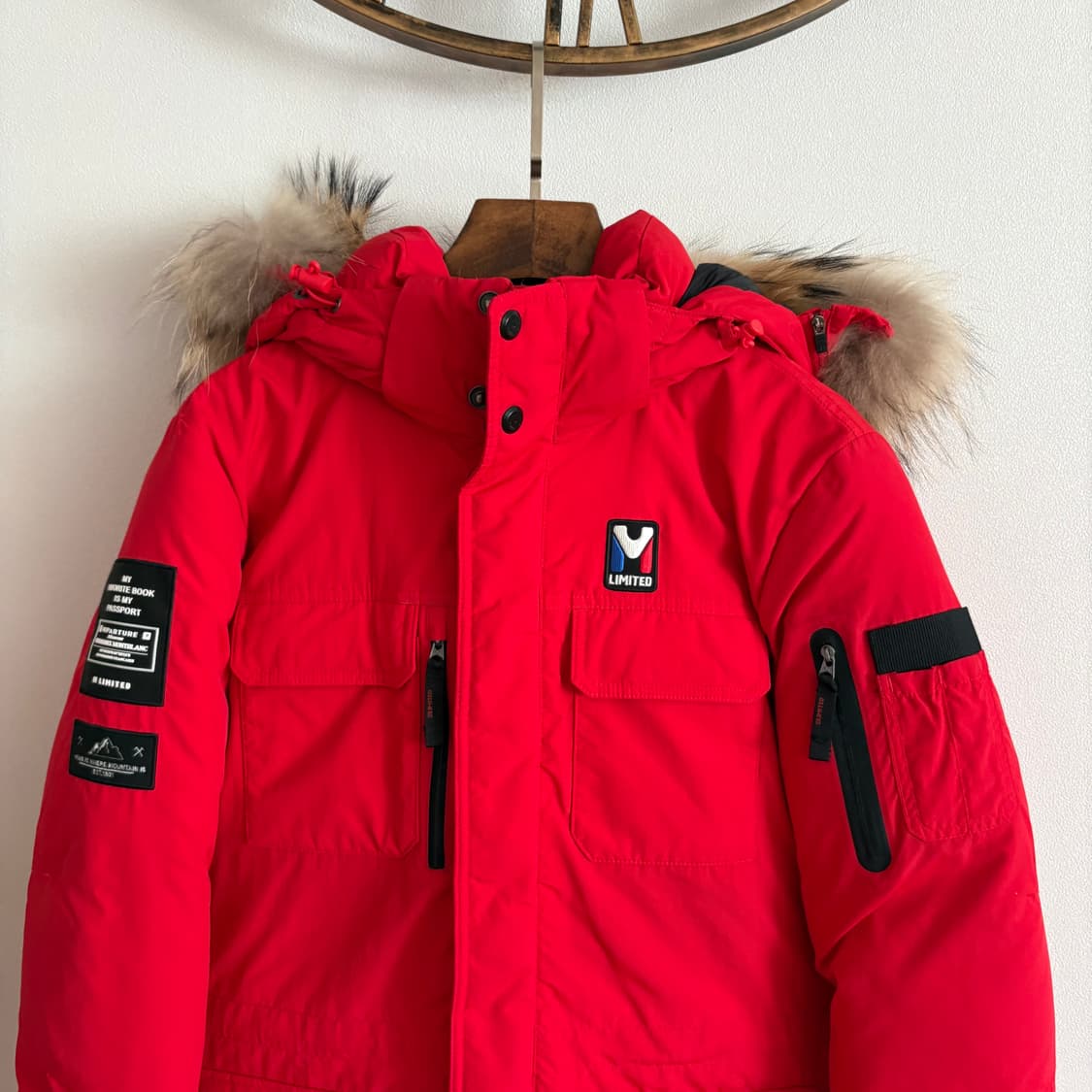밀레 LIMITED 레드 패딩 점퍼 90 상품이미지3