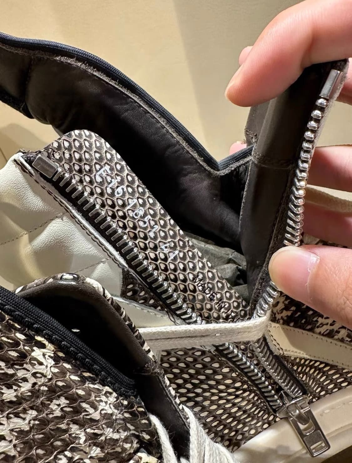 릭오웬스 지오바스켓 python leather 40 상품이미지6