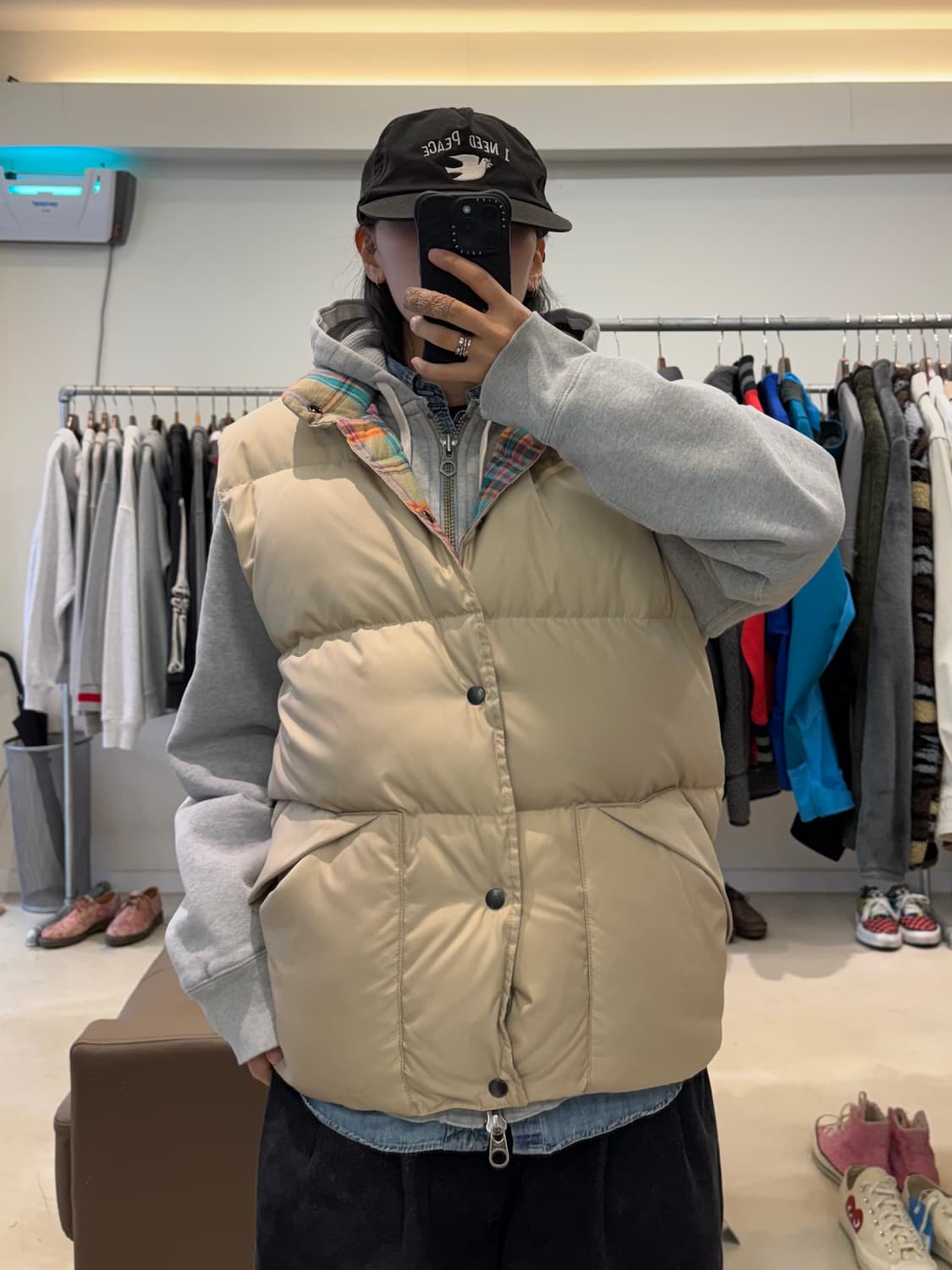 00s 스투시 컬러블록 다운 베스트 상품이미지5