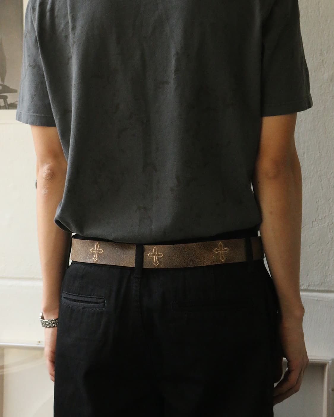 저스틴 크로스 레더 벨트 상품이미지4