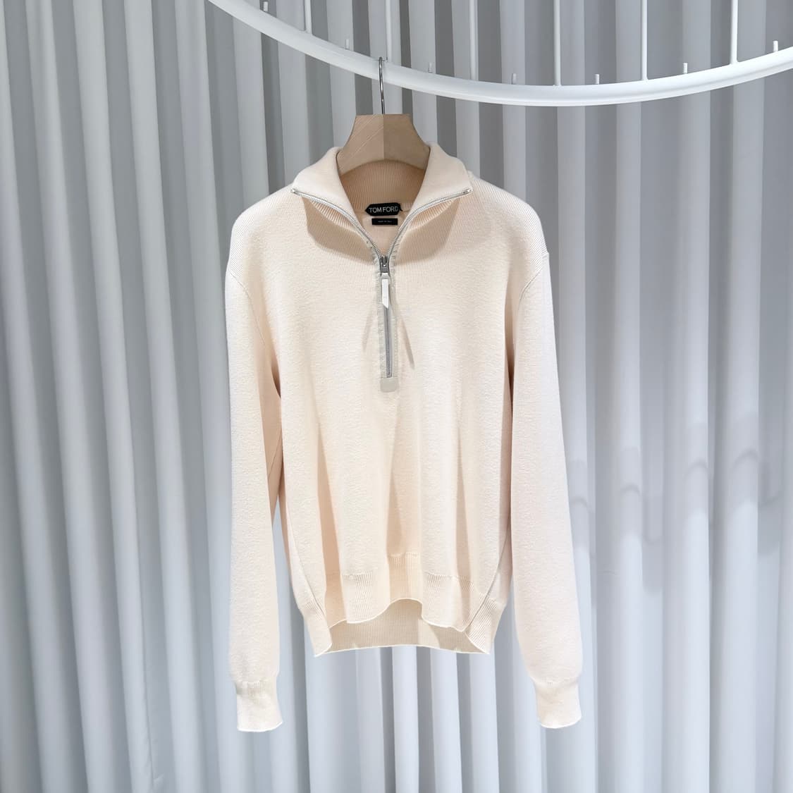 50 / 톰포드 블렌드 연핑크 하프집업 맨투맨 상품이미지2