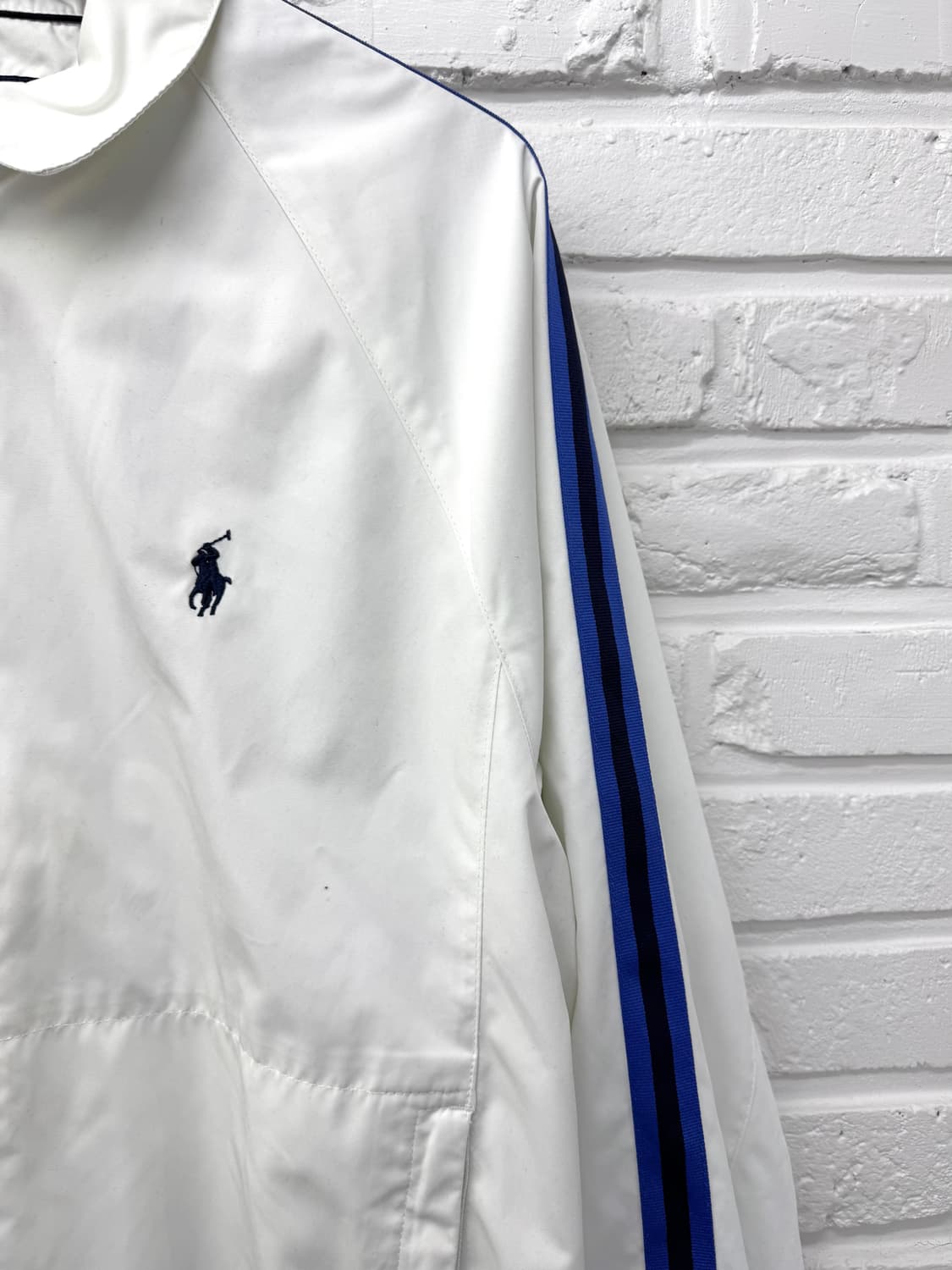 폴로 화이트 블루 윈드브레이커 자켓 상품이미지5