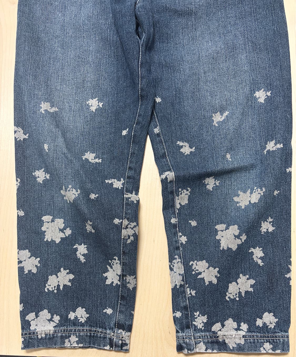 빈티지 플라워 패턴 데님 팬츠 상품이미지6