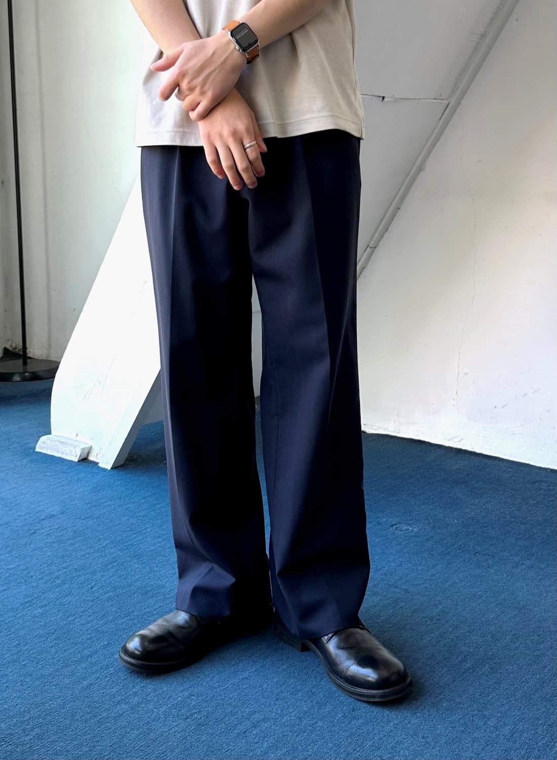  2 pleats multi patterned trousers 상품이미지1