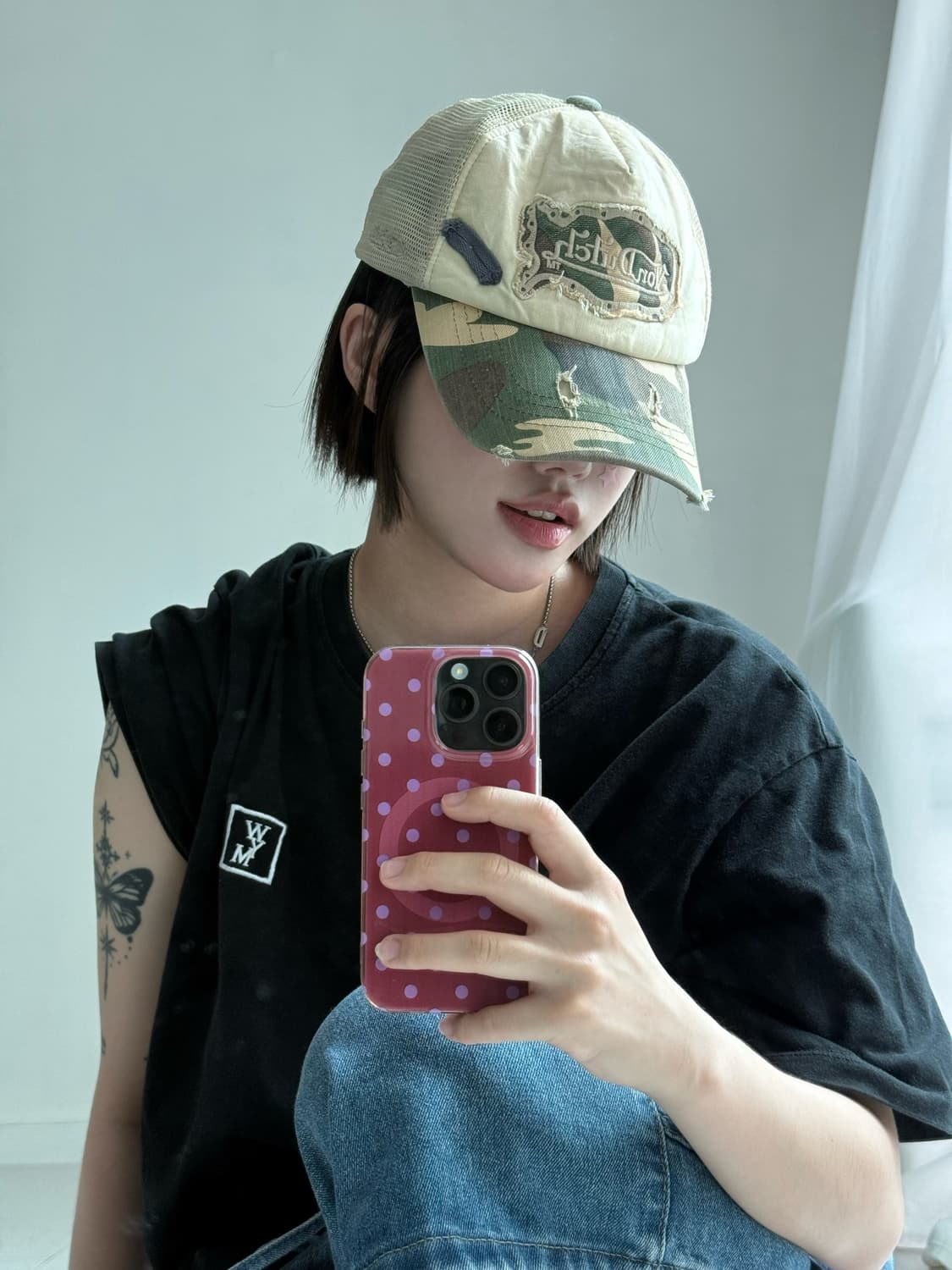 본더치 카모 패치 메쉬캡 상품이미지1
