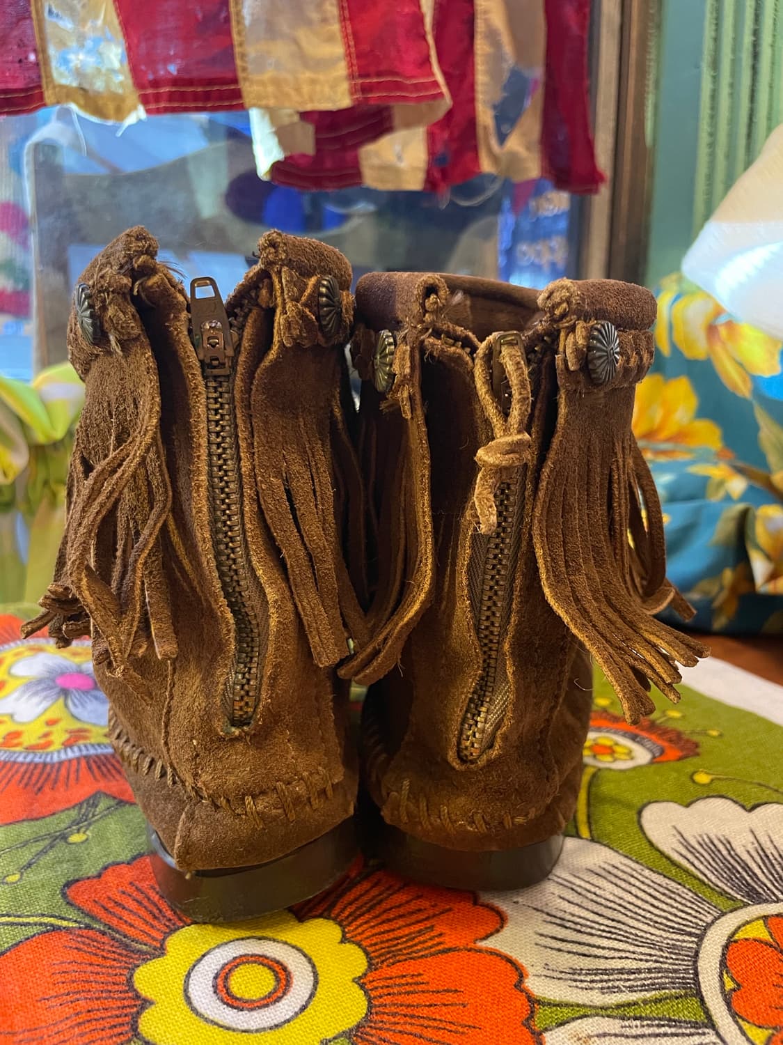 MINNETONKA Suede Fringe Ankle Moccasin B 상품이미지4