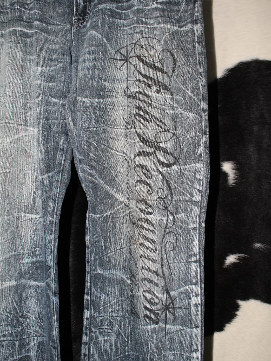 "Wild Life" Oversize Punk Pattern Denim 상품이미지6