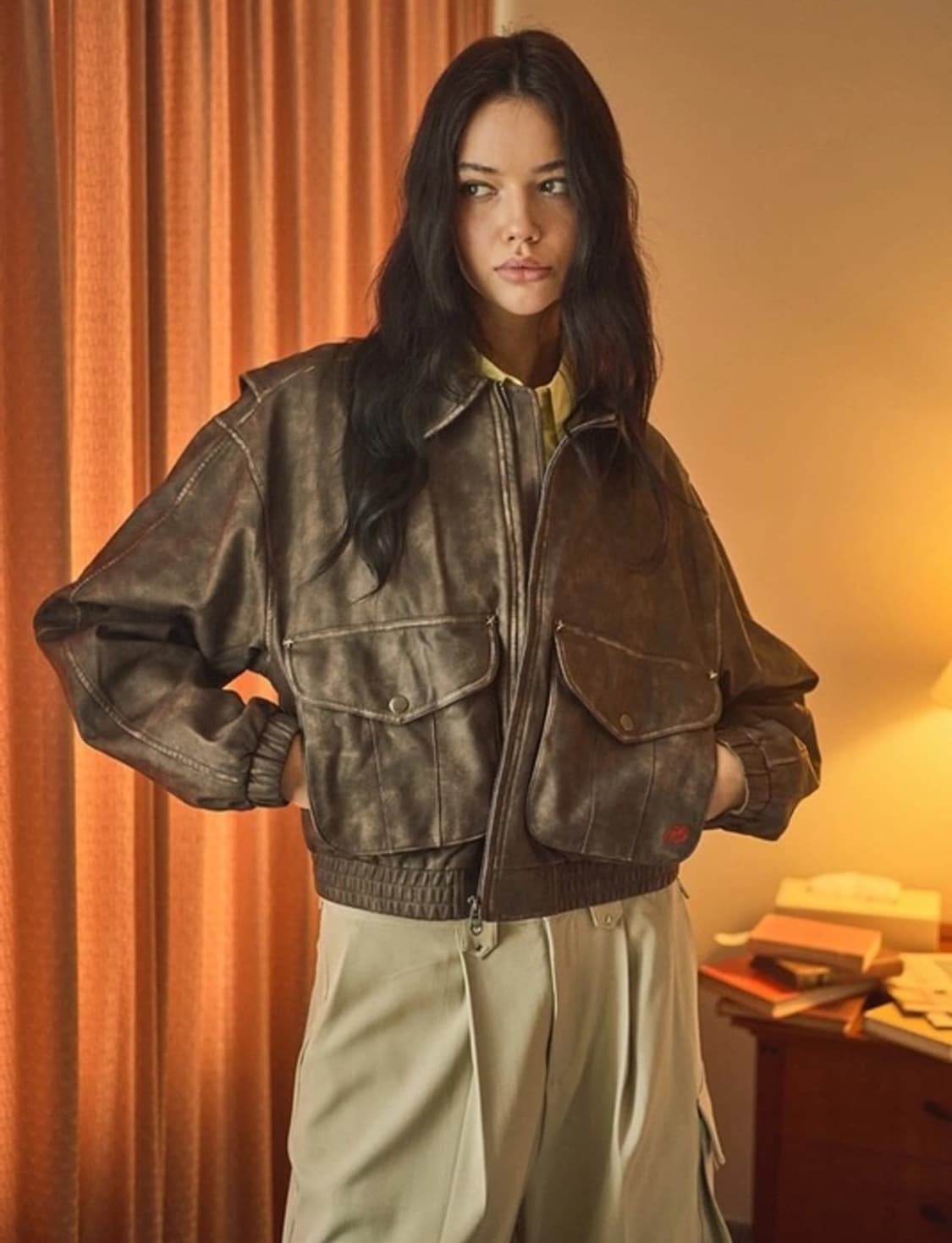 비터셀즈 스타 오버핏 레더자켓 상품이미지5