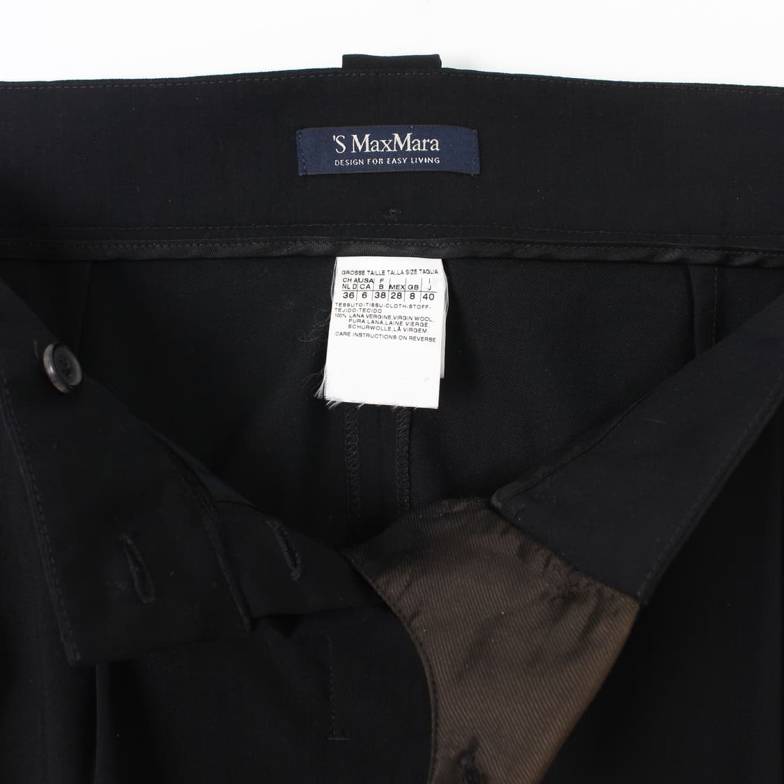 막스마라 S'MaxMara 써머 울 블랙 정장 미디 스커트 상품이미지6