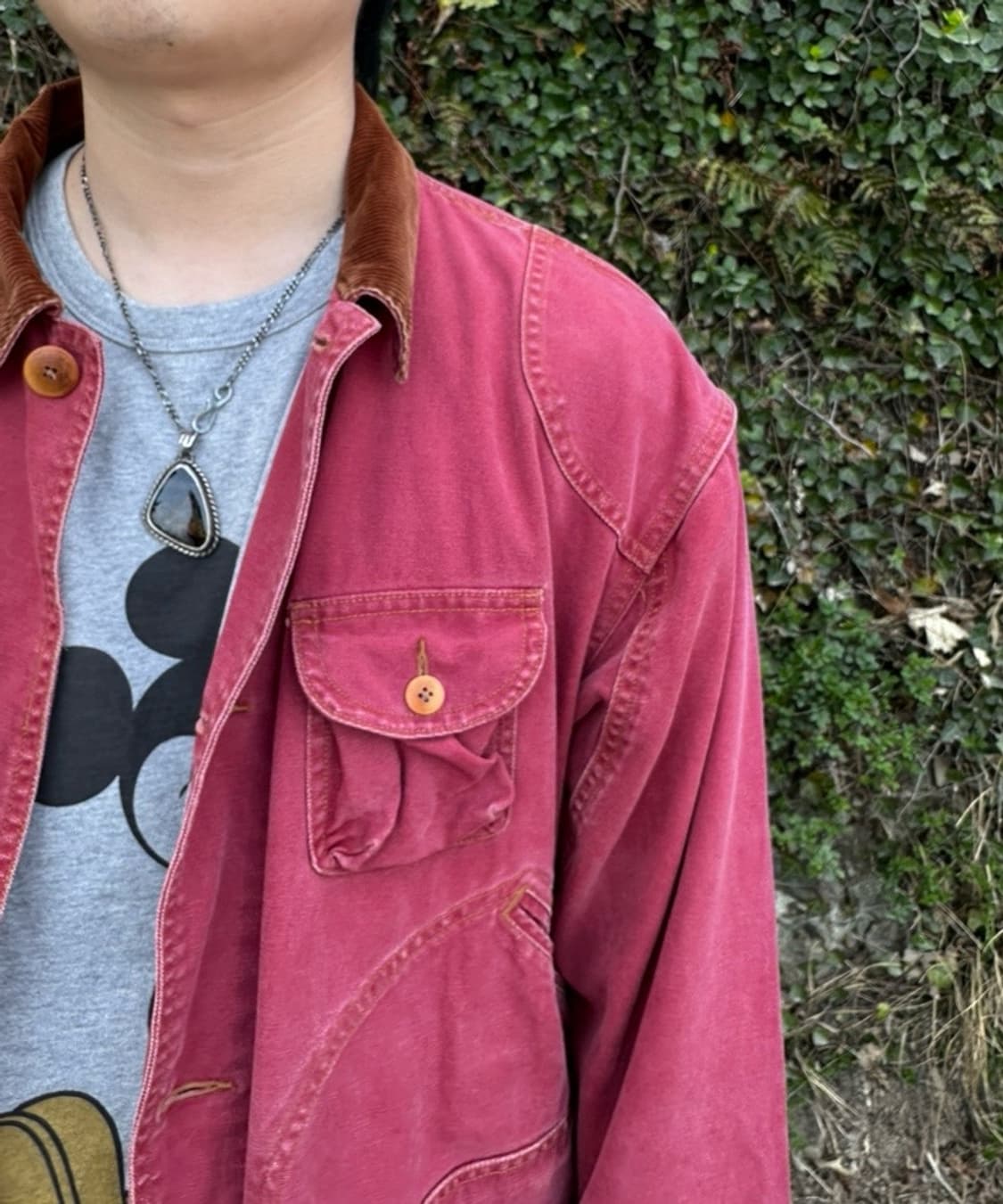 폴로 빈티지 코듀로이 칼라 캔버스 자켓 마젠타 상품이미지2