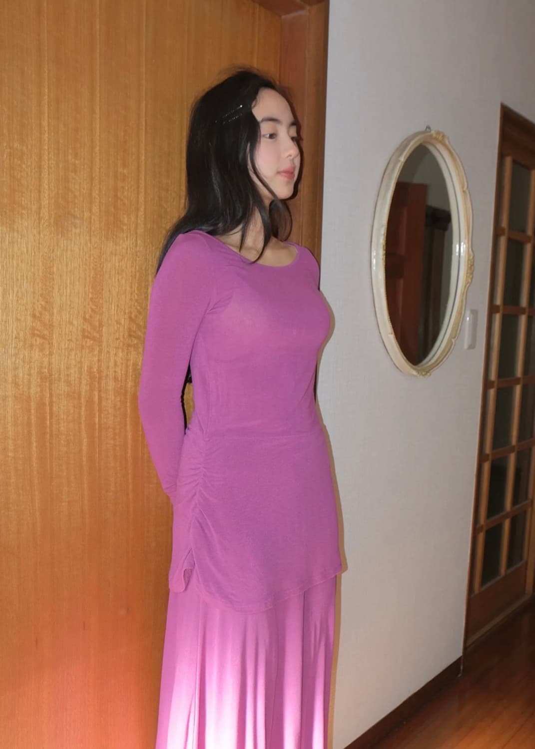 페스토 레이어 드레스 플럼 상품이미지1