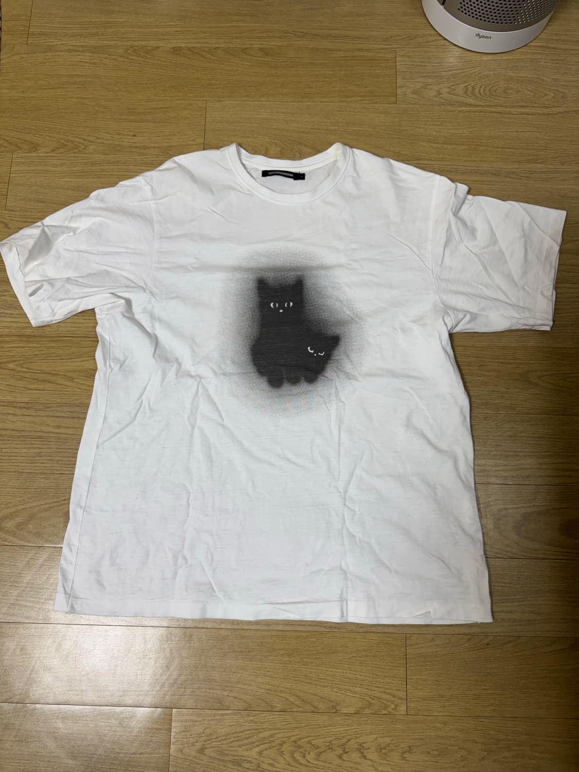 해칭룸 고스트 캣 티셔츠 화이트 1 상품이미지4