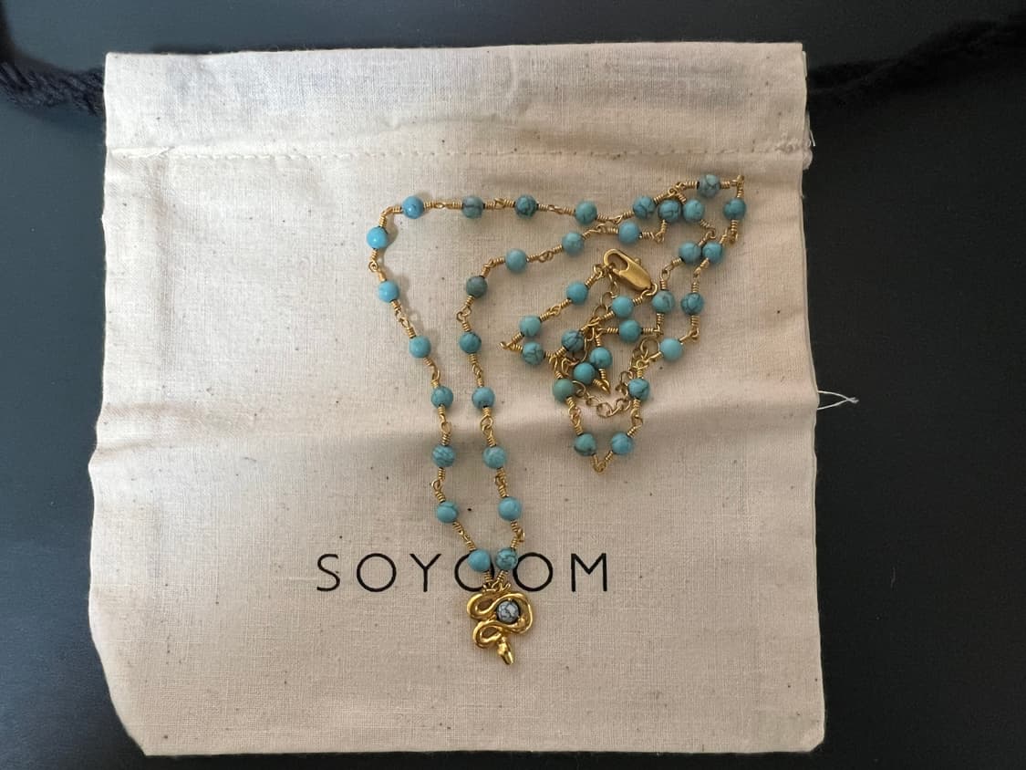 소윰 원석 비즈 목걸이(터키석) 상품이미지7