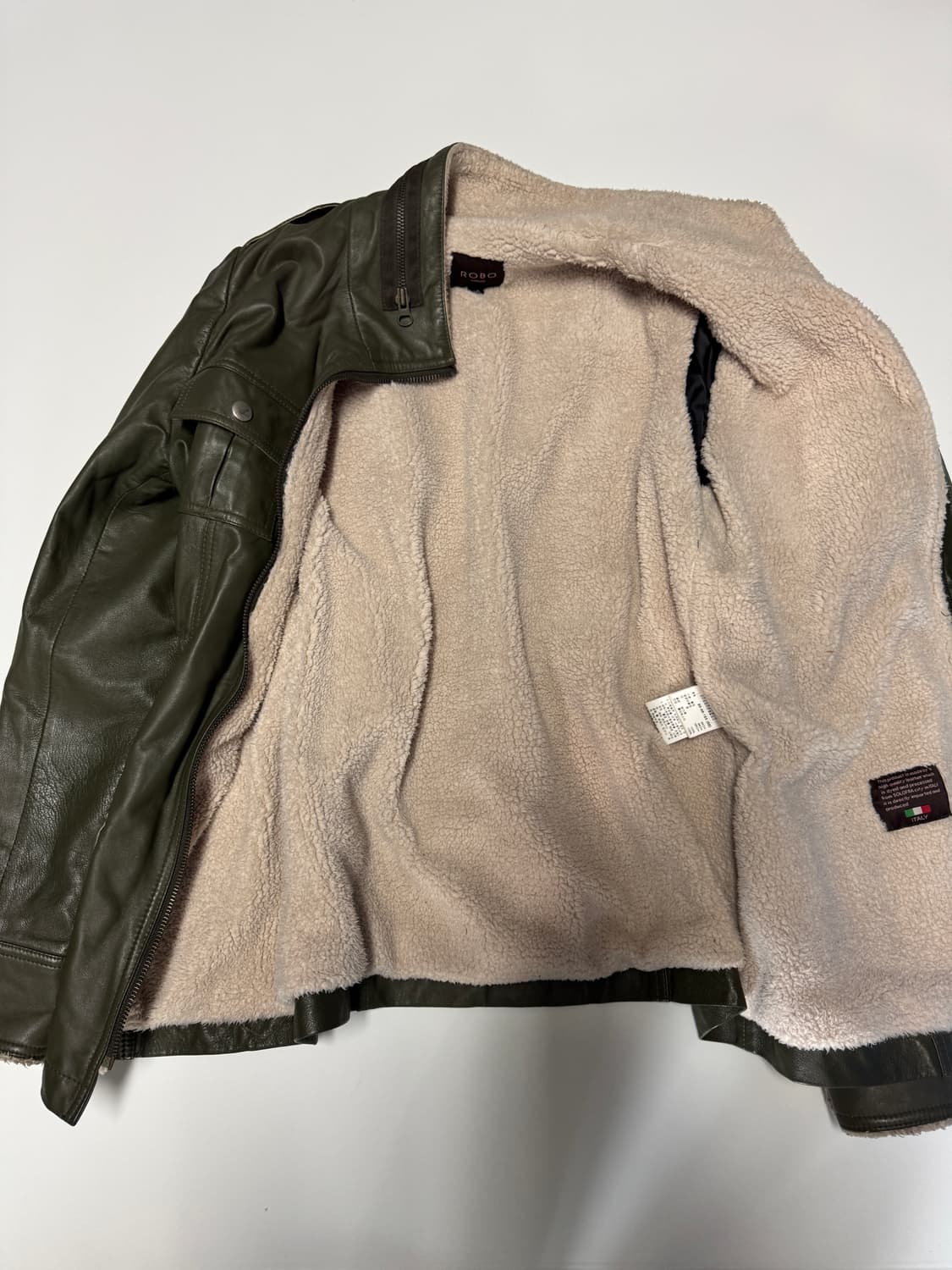 여성 로보 Robo 보아털 내피 양가죽 무스탕 자켓 55 상품이미지2