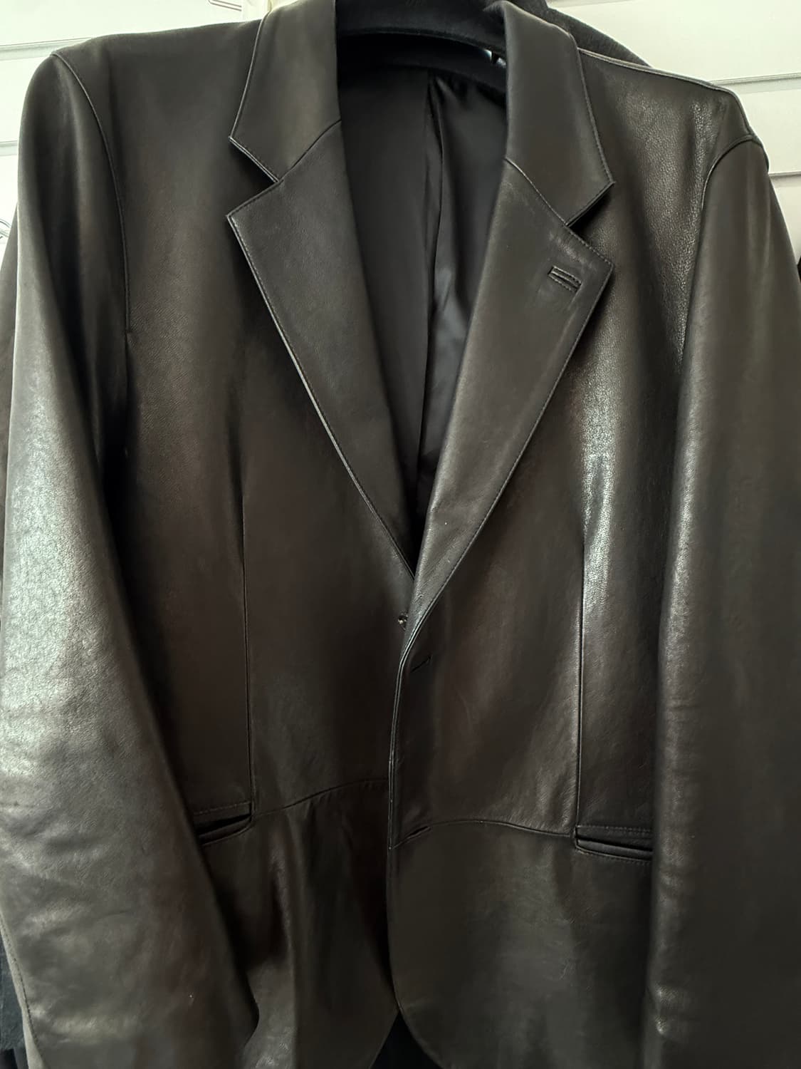 유스 레더 테일러드 자켓 L 레더 블레이저 상품이미지1