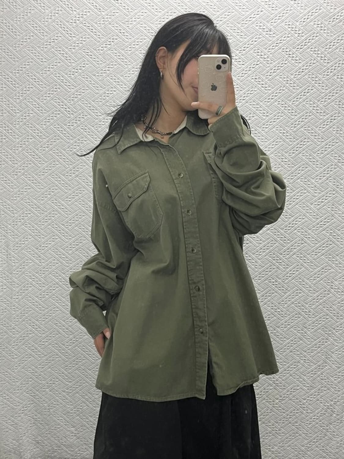 랭글런 사파리 올리브 카키 포켓 워크 셔츠 2XL C06518 상품이미지1